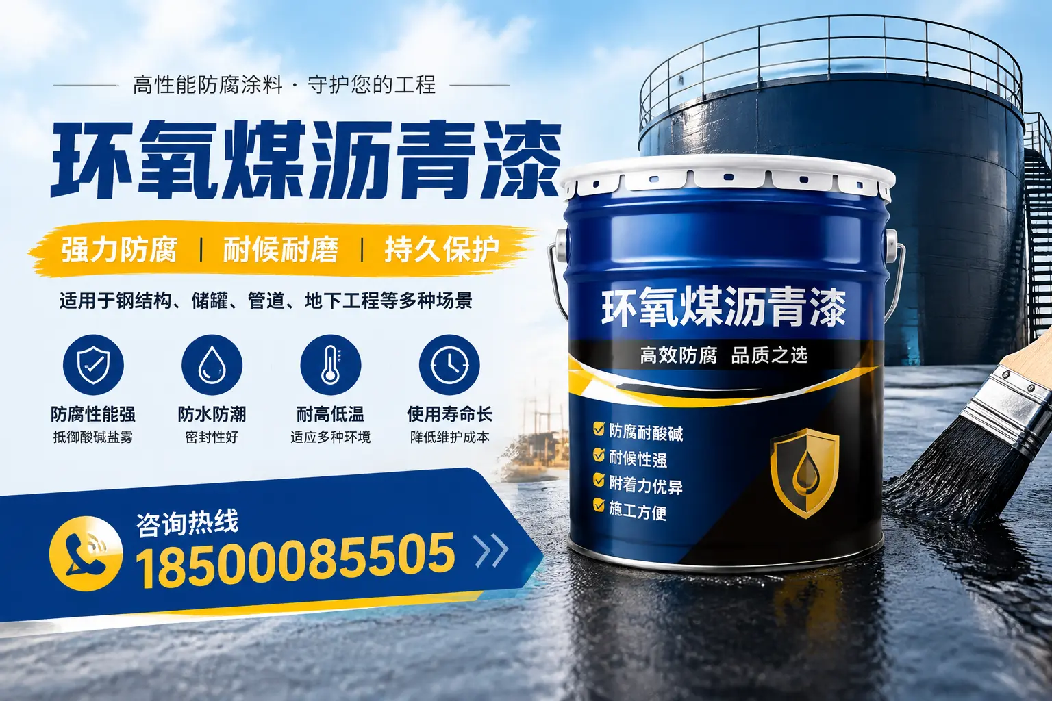 环氧煤沥青漆在工业中的应用，山南企业的选择